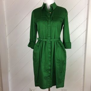 {Vince Camuto} Kelly Green Shirt Dress
